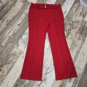 NYCC Women's Red Pull On Tretch Businesscasual Patns Size 14